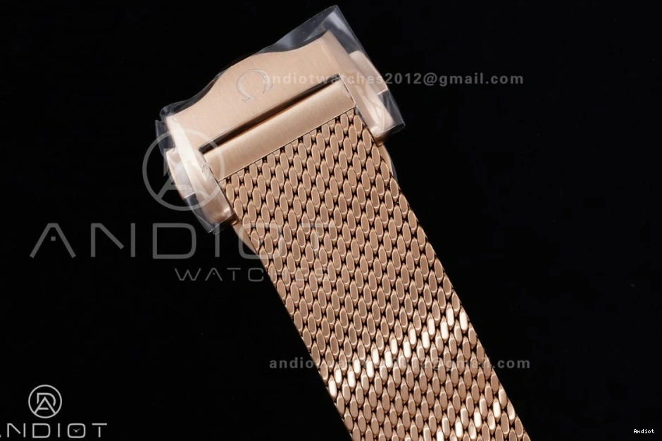 Best VSF Seamaster Mesh Dial Black A8806 Diver Bracelet 300M on Edition Gold Rose 1:1 1230